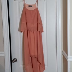 Salmon Spaghetti Strap Dress